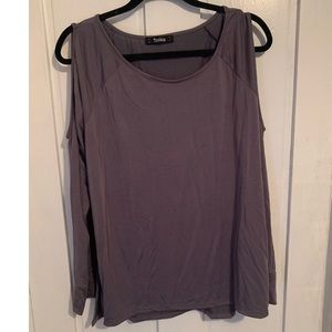 Cold shoulder long sleeve top